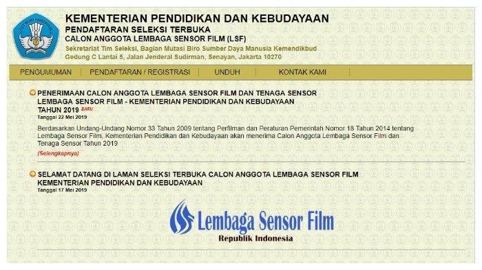 LOWONGAN KERJA, Info Rekrutmen Tenaga Lembaga Sensor Film Kemendikbud, Cek Batas Pendaftarannya