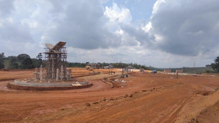 Pembangunan Arena MTQ di Bungo Dikebut, Pekerja Sampai Kerja Siang Malam