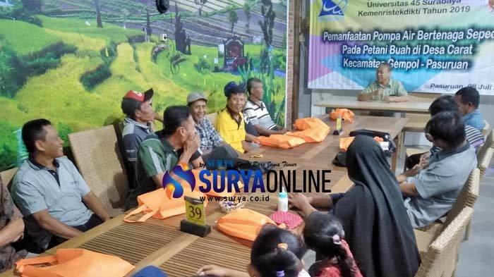 Pompa Air Bertenaga Sepeda Rancangan Dosen Universitas 45 Surabaya Ini Ringankan Kerja Petani Buah